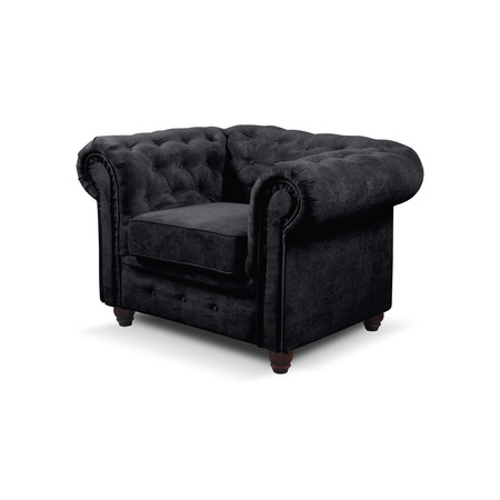 Infinity Chesterfield fotel Fekete BOLIVAR