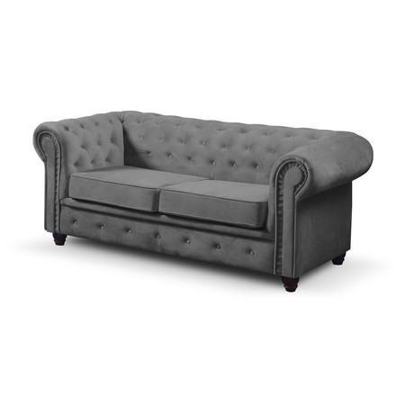 Infinity Chesterfield II kanapé Sötétszürke BOLIVAR