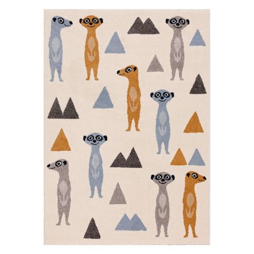 Antiallergén gyerek szőnyeg 170x120 cm Funny Meerkat - Yellow Tipi