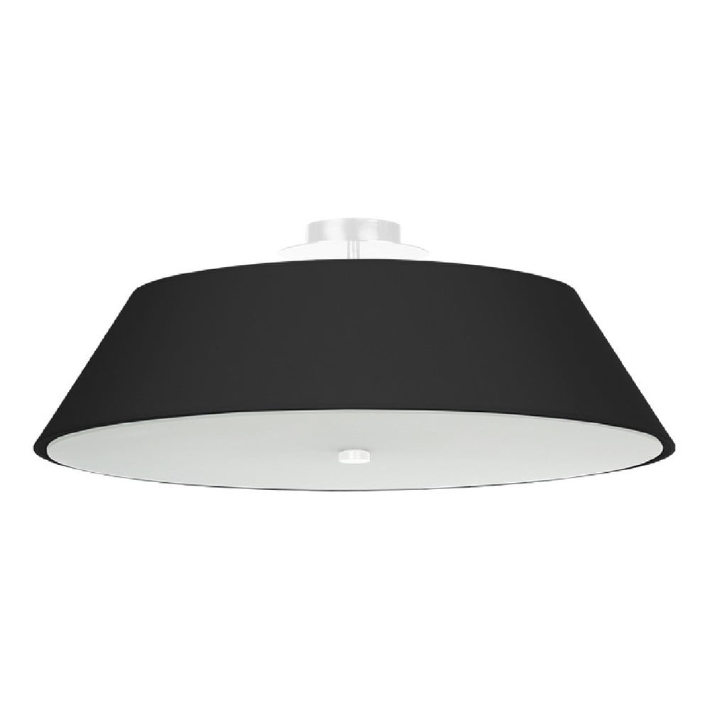 Fekete mennyezeti lámpa üveg búrával ø 60 cm Hektor - Nice Lamps