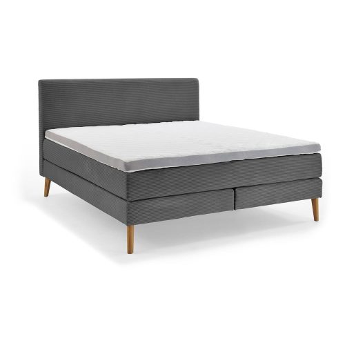 Sötétszürke boxspring ágy 180x200 cm Linea - Meise Möbel